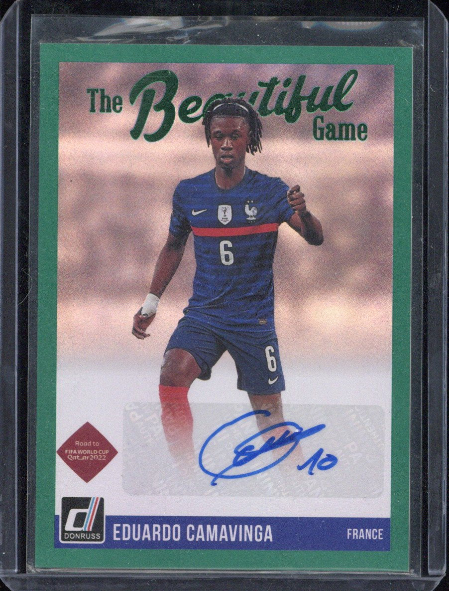 2021/22 Panini Donruss Road to FIFA WORLD CUP QATAR 2022 Eduardo Camavinga Autograph BG-ECM