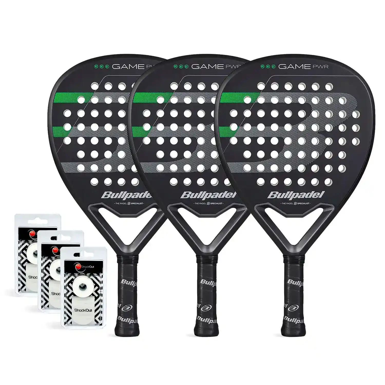 TRIPACK BULLPADEL GAME POWER BLACK