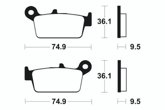 Tecnium MX/Quad sintered metal brake pads - MO104Ref: TE00877A / 1022838