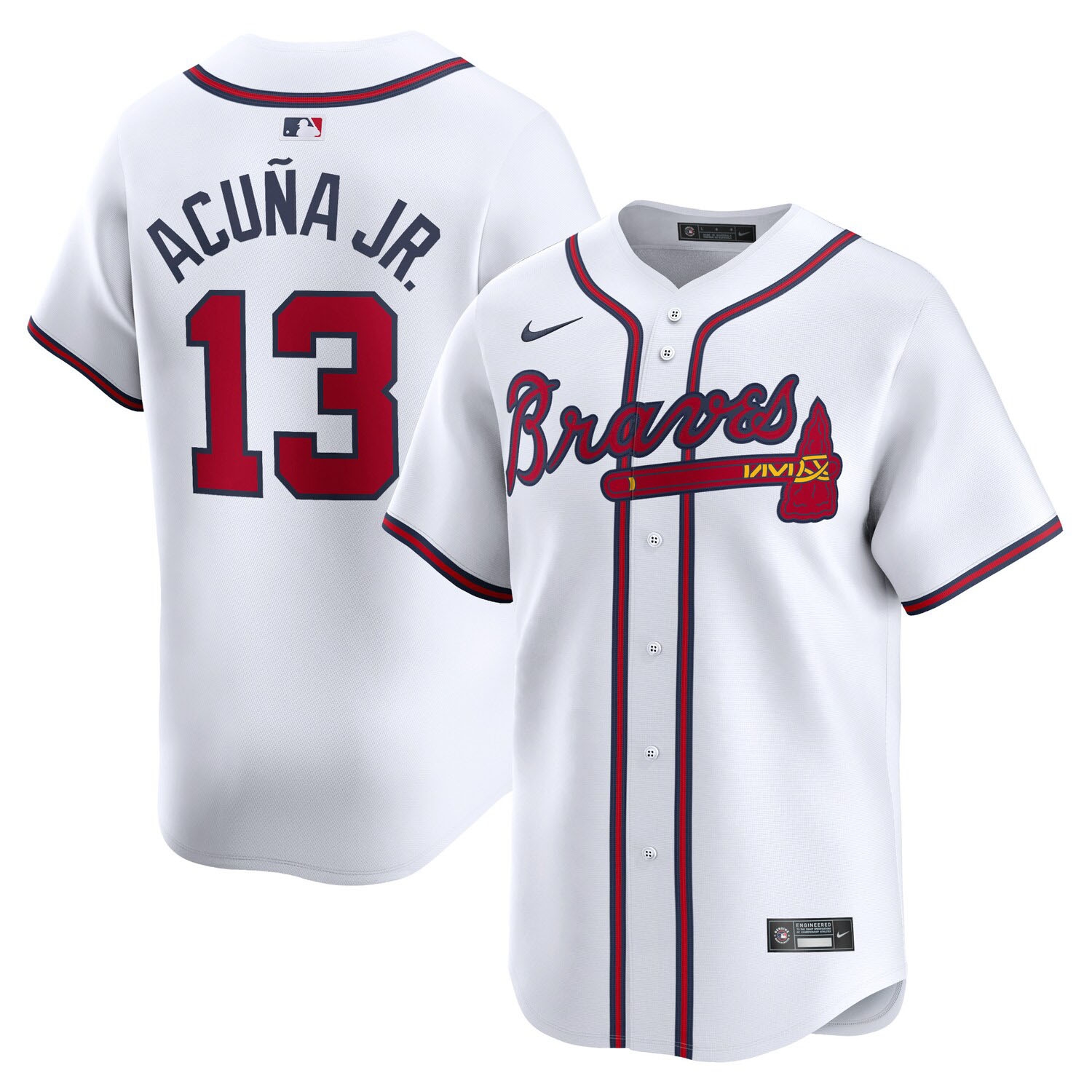 Ronald Acuña Jr. #13 Atlanta Braves Nike Limited MLB Jersey White