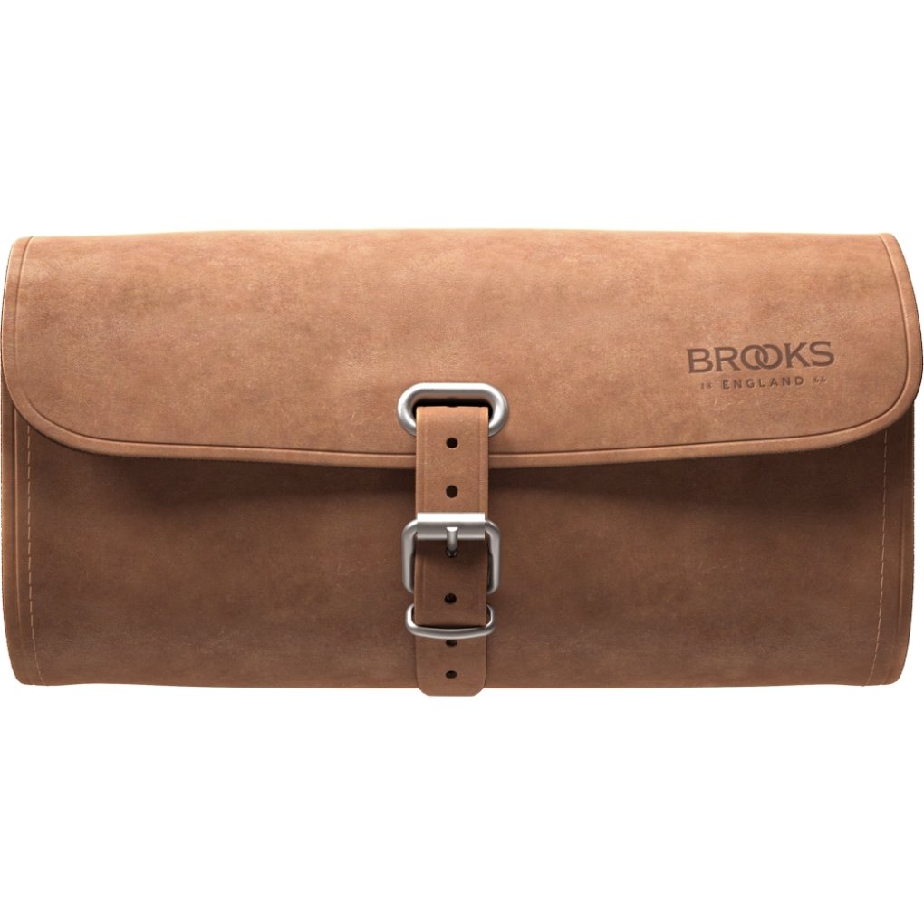 Brooks Challenge Leather Saddle Bag Large 1.5L - dark tan