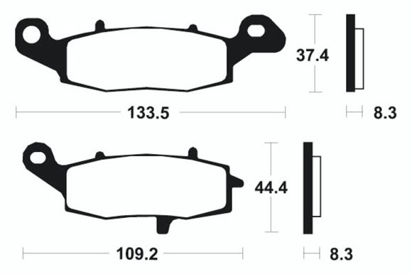 Tecnium organic road brake pads - MA205Ref : TE00589A / 1022420