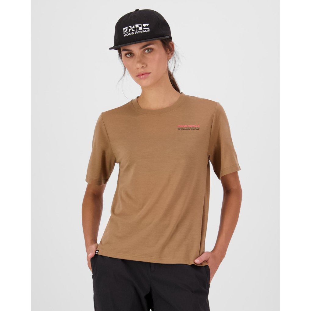 Mons Royale Icon Merino T-Shirt Women - toffee