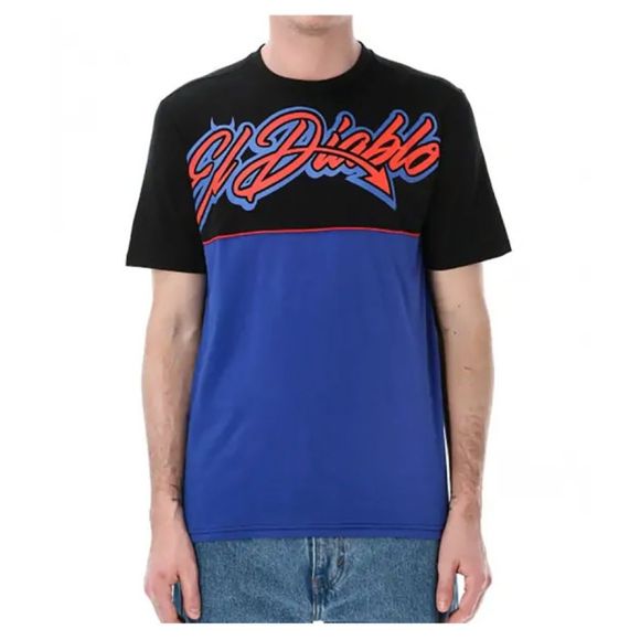 Kenny Fabio Quartararo El Diablo short sleeve t -shirts - Black / blueRef: KE2494