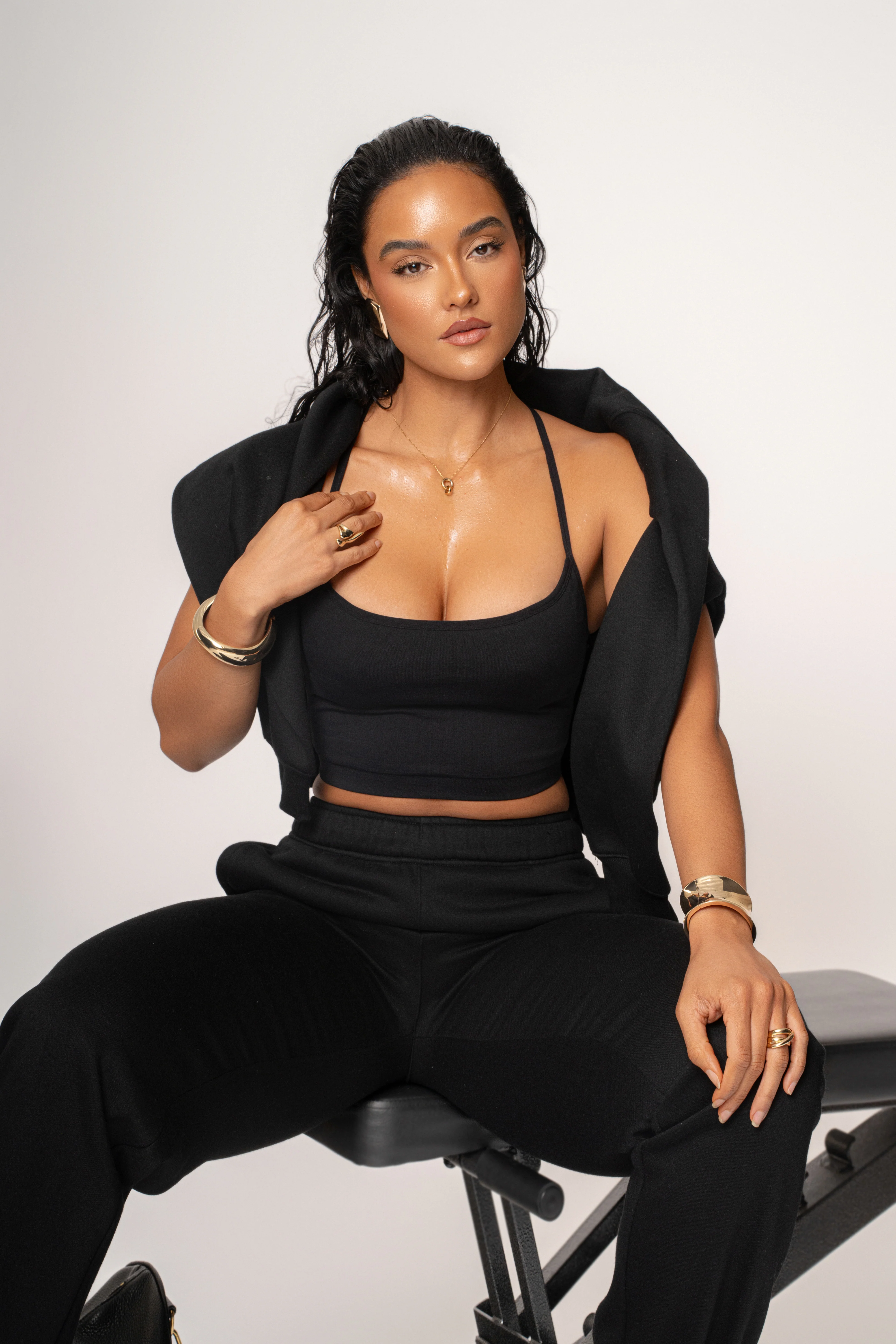 Black Active Crop Top