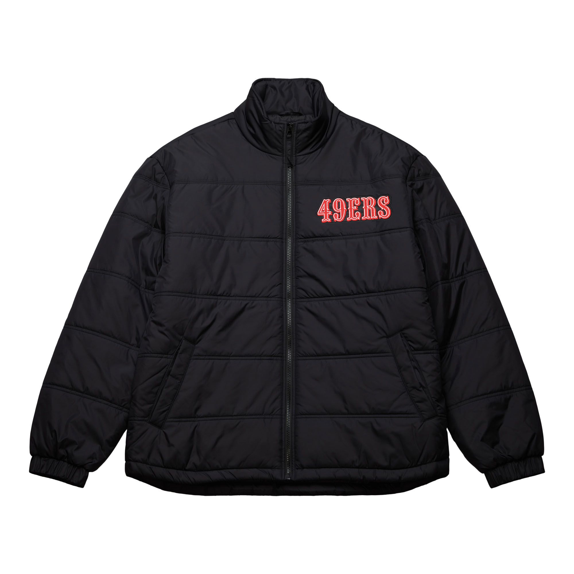 San Francisco 49ers Mitchell & Ness In The Clutch Puffer NFL Jacket Black