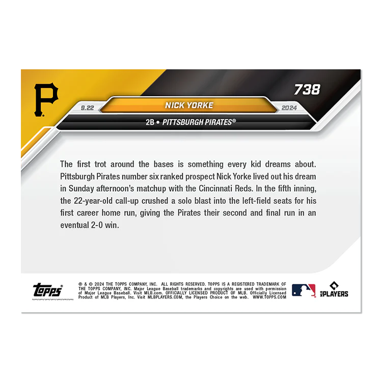 Nick Yorke - 2024 MLB TOPPS NOW® Card 738