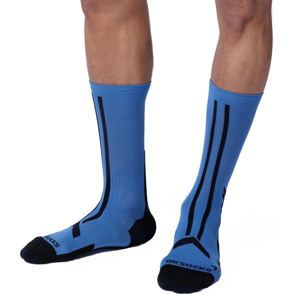 X-Socks Trailrun Discover Crew Socks Men - mineral blue/x black