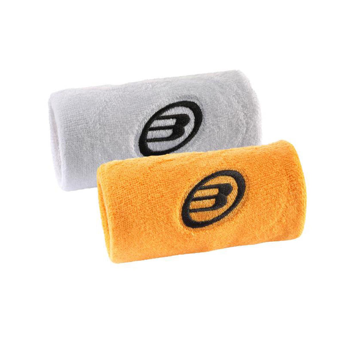 WRISTBANDS BULLPADEL WHITE/TANGERINE BPMU262