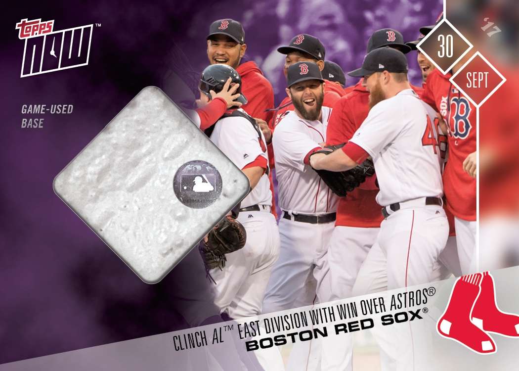 Base Relic # to 25 - Red Sox Clinch AL East Division - TOPPS NOW®