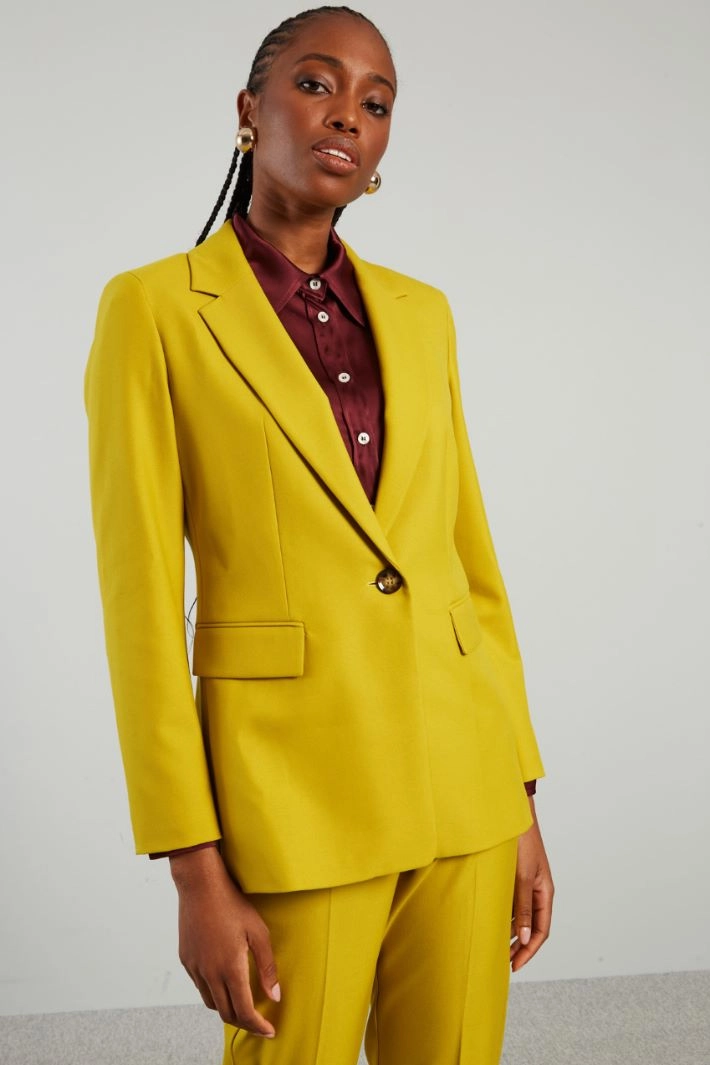 Blazer with single-button - ACID YELLOW