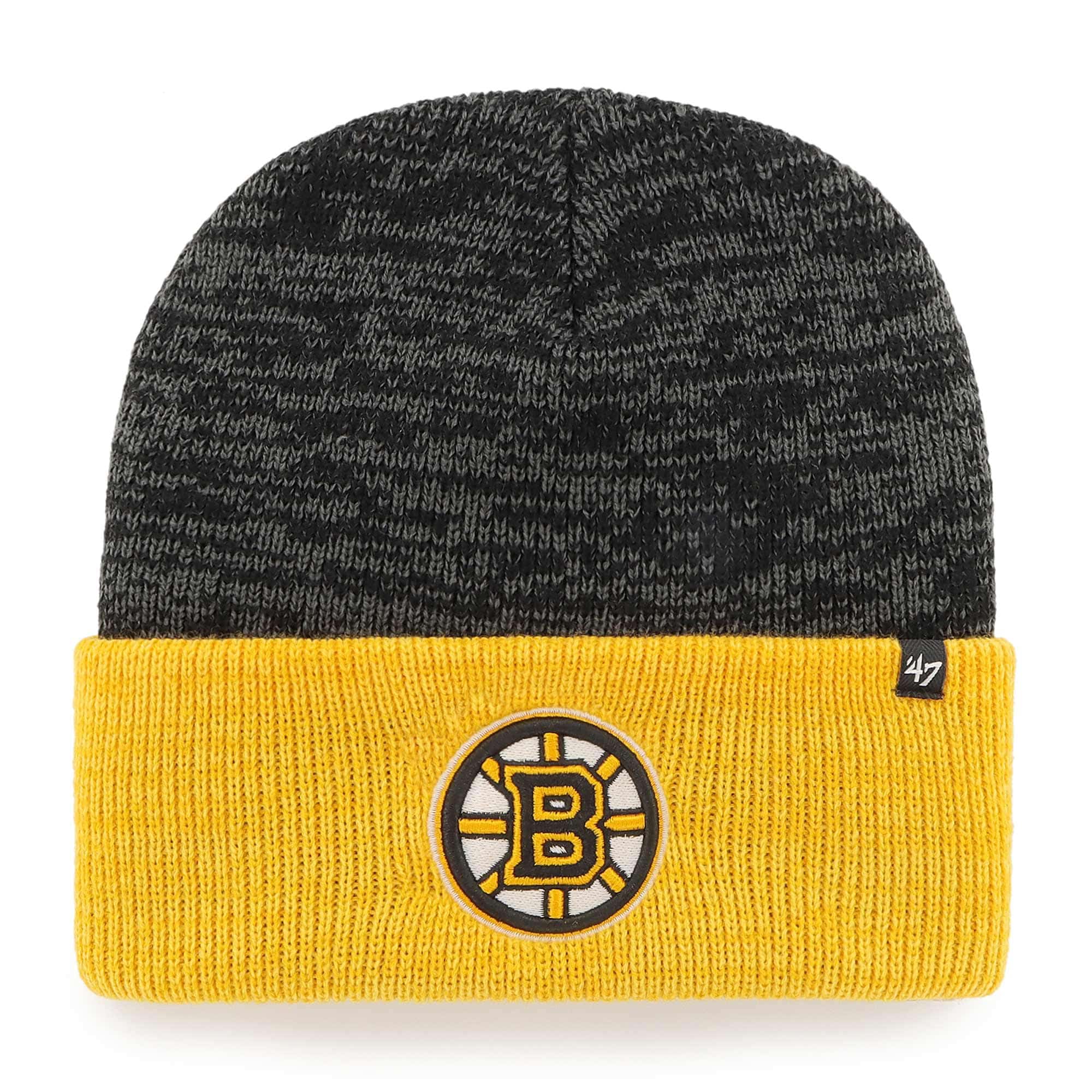 Boston Bruins '47 Two-Tone Brain Freeze Beanie NHL Knit Hat