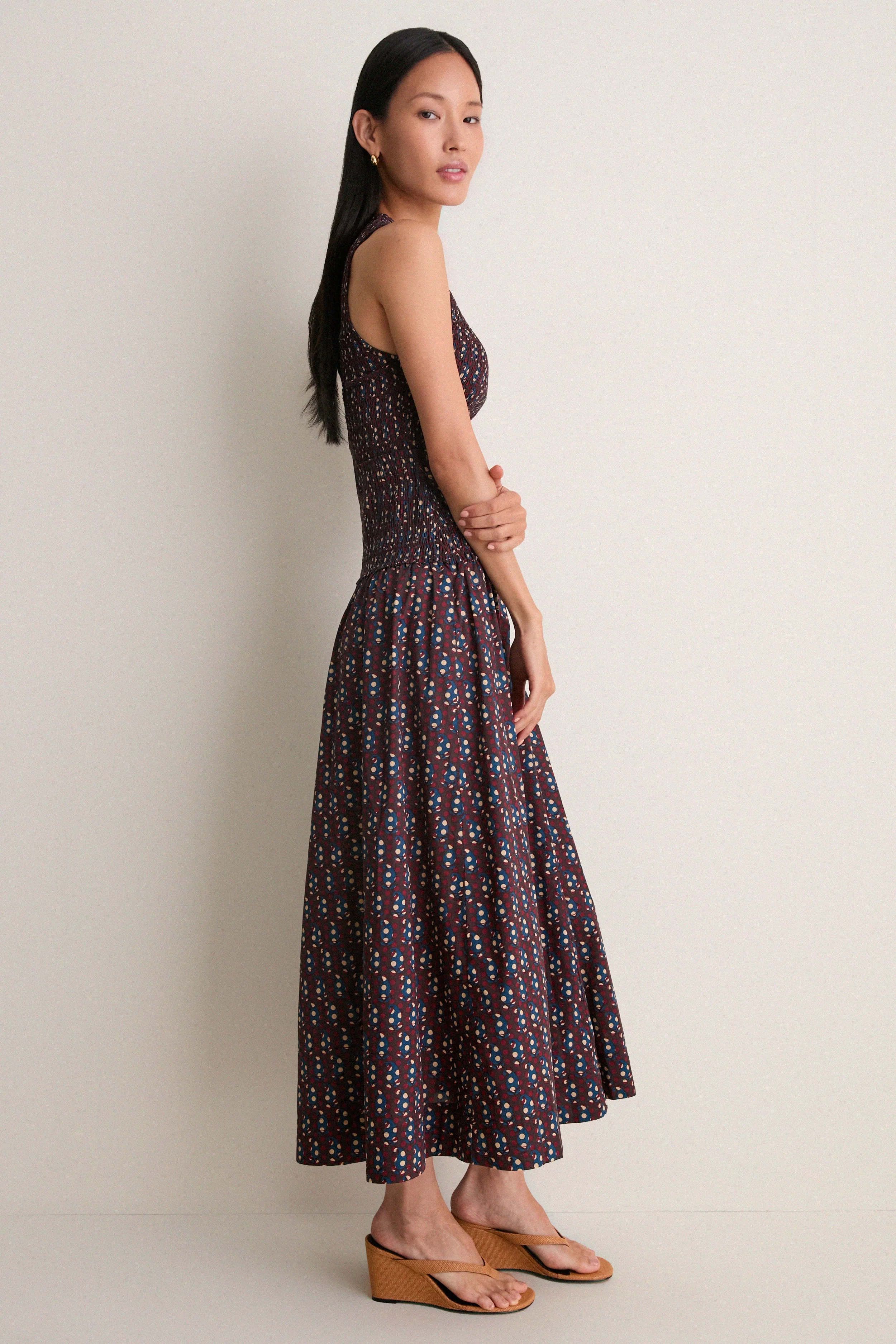 Block Print Polka Siempre Tank Maxi
