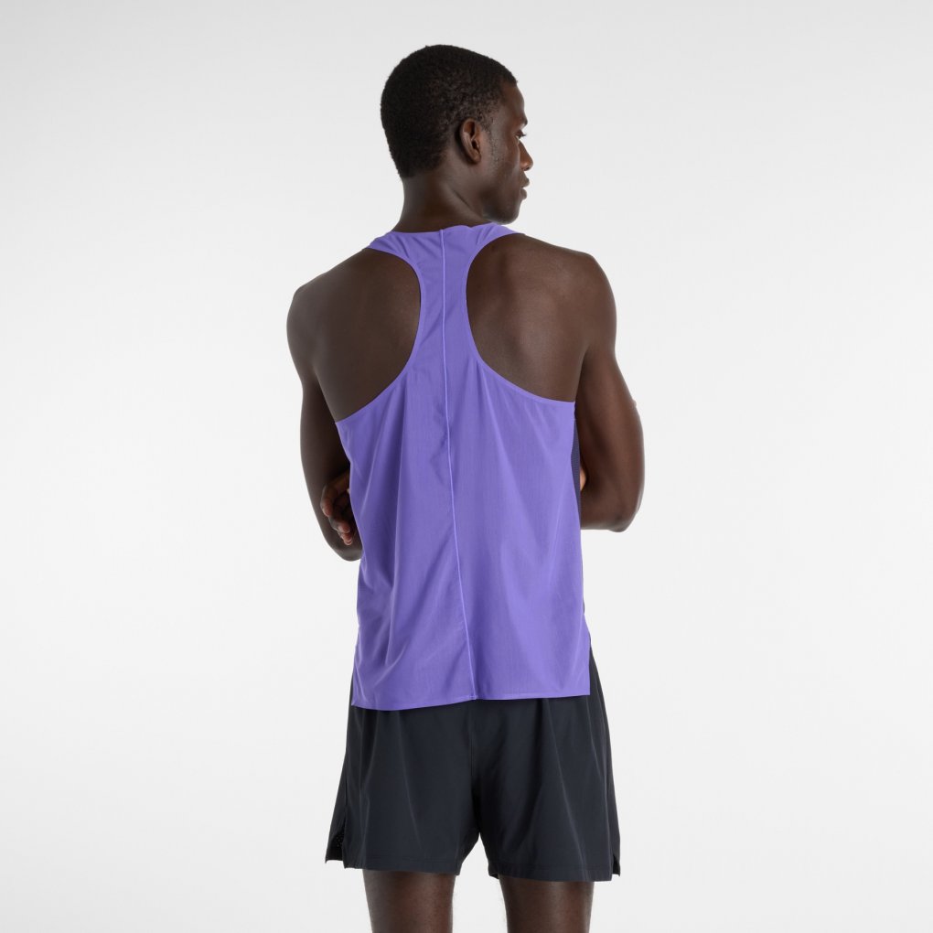 New Balance Race Day Ultra Light Printed Singlet Men - Electric Purple
