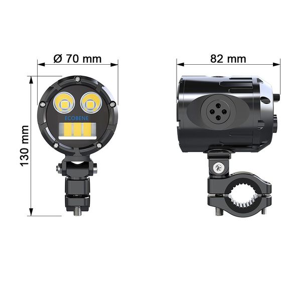 Sifam Additional Lights 2x45w long range with universal wireless control - BlackRef: Sf0036 / Pla8004