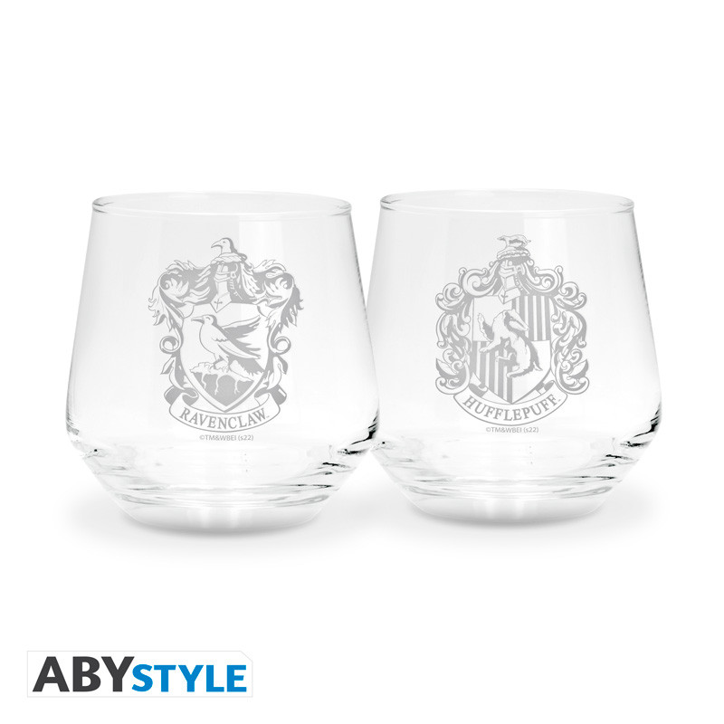 HARRY POTTER 2 Glass Set Ravenclaw & Hufflepuff