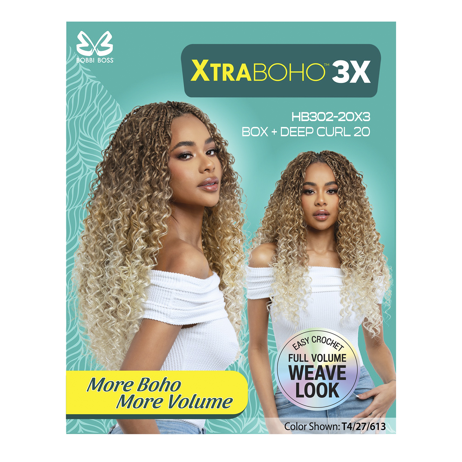 Bobbi Boss Crochet Braids Xtra Boho Box Deep Curl 20