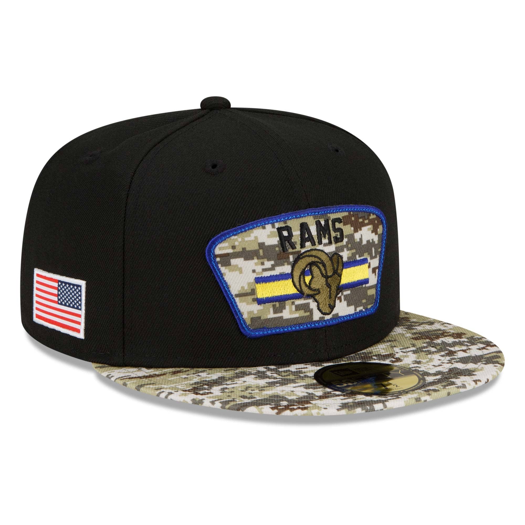 Los Angeles Rams 2021 NFL On-Field Salute to Service New Era 59FIFTY Fitted Cap