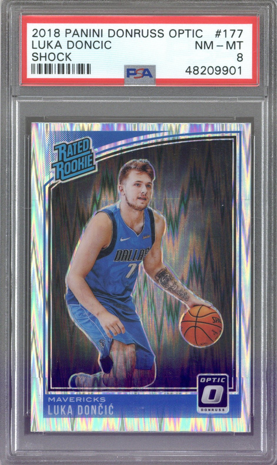 2018/19 Panini Donruss Optic Luka Doncic Shock #177 PSA 8 - EU