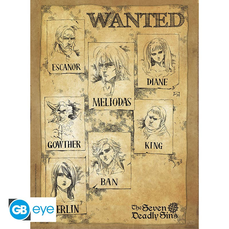 THE SEVEN DEADLY SINS Poster Wanted (52x38cm)