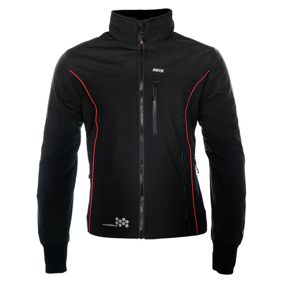 Keis J501RP PREMIUM Heated Jacket - Black / RedRef: KEI0015
