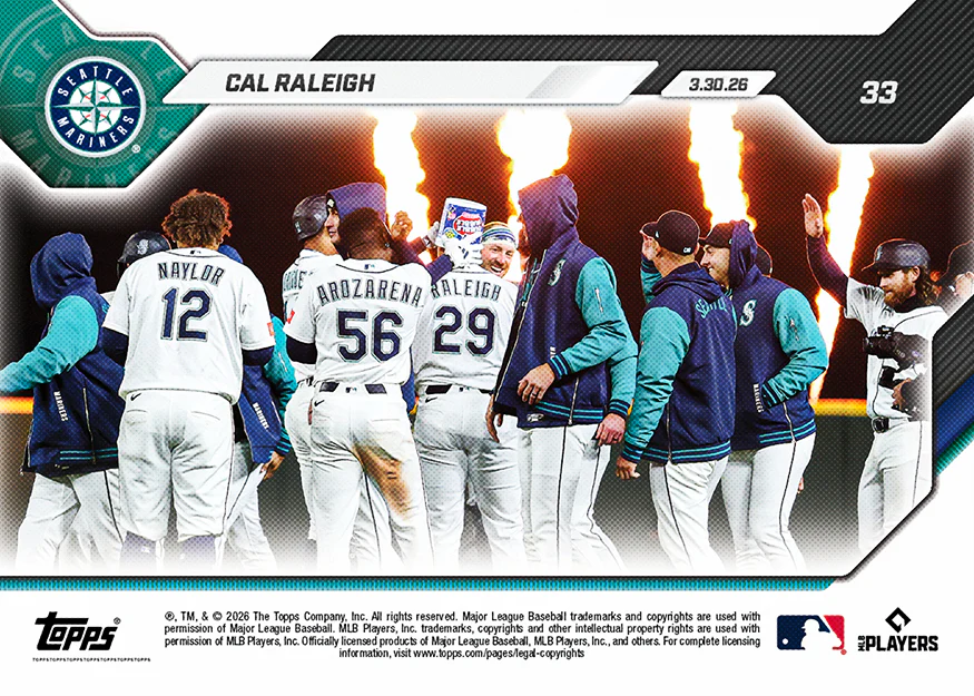 Cal Raleigh - 2026 MLB Topps NOW® - Card 33