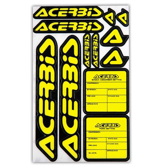Universal Acerbis sticker board - Black / YellowRef: AE6341 / 0017848.318