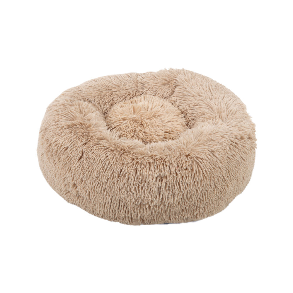 Beeztees Yali Plush Donut Bed - Beige - 50 cm