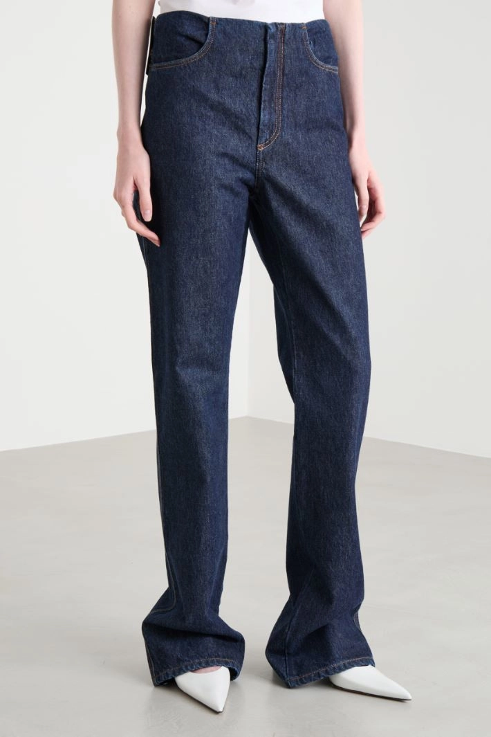 Split-hem jeans - BLUE