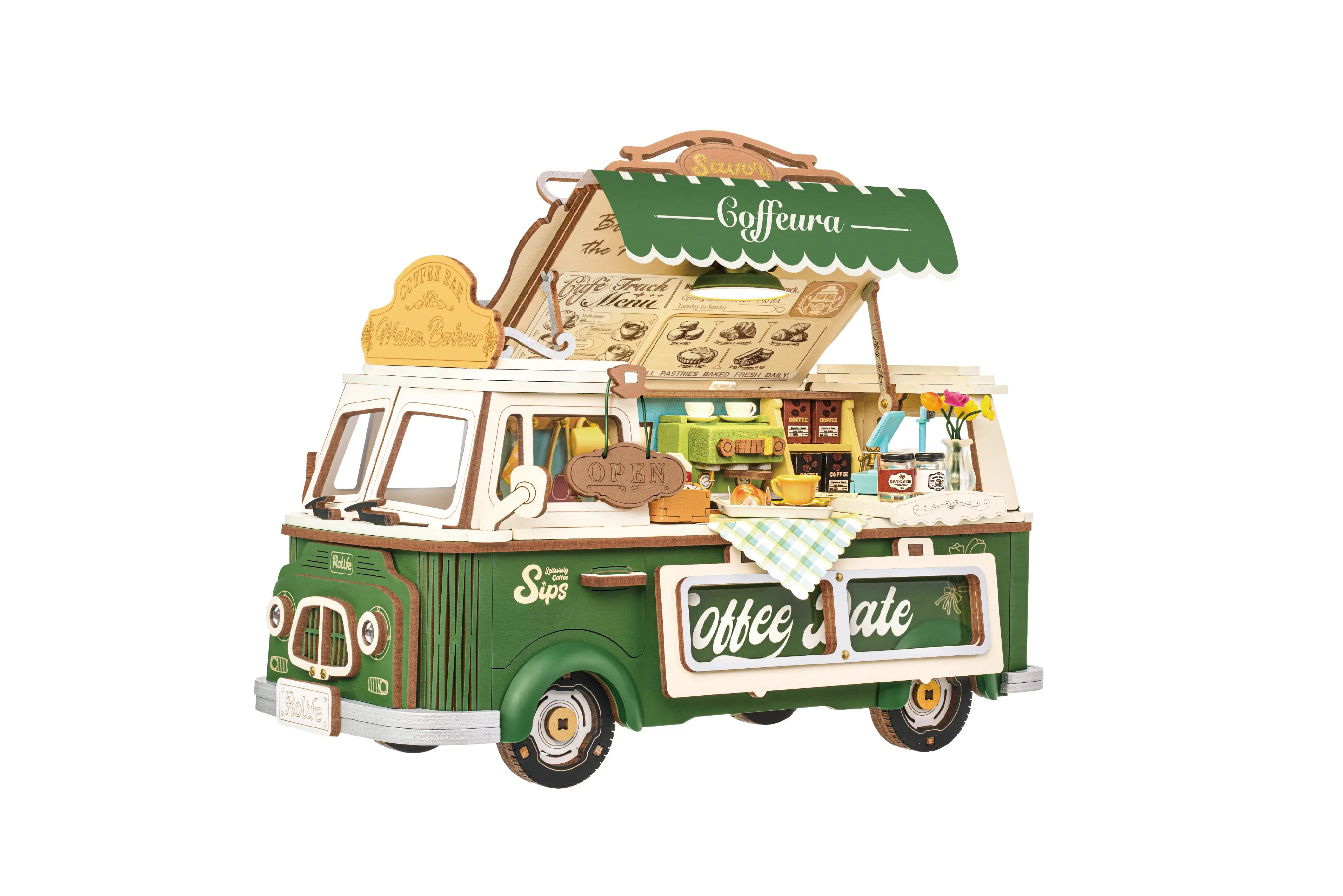 Robotime Leo's Coffee Truck 3D Wood Puzzle TGS07