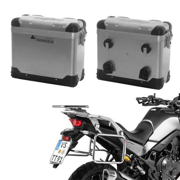 Touratech ZEGA Pro 31/31 suitcase - Gray support included - AluminumRef: Trt01691A / 01-401-5700-0