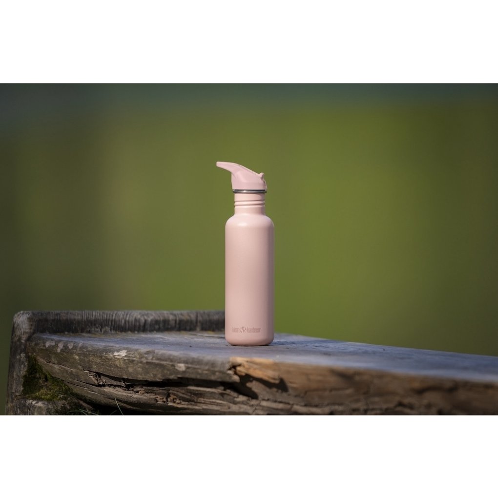 Klean Kanteen Classic Bottle 800ml with Flip Sport Cap - peach parfait