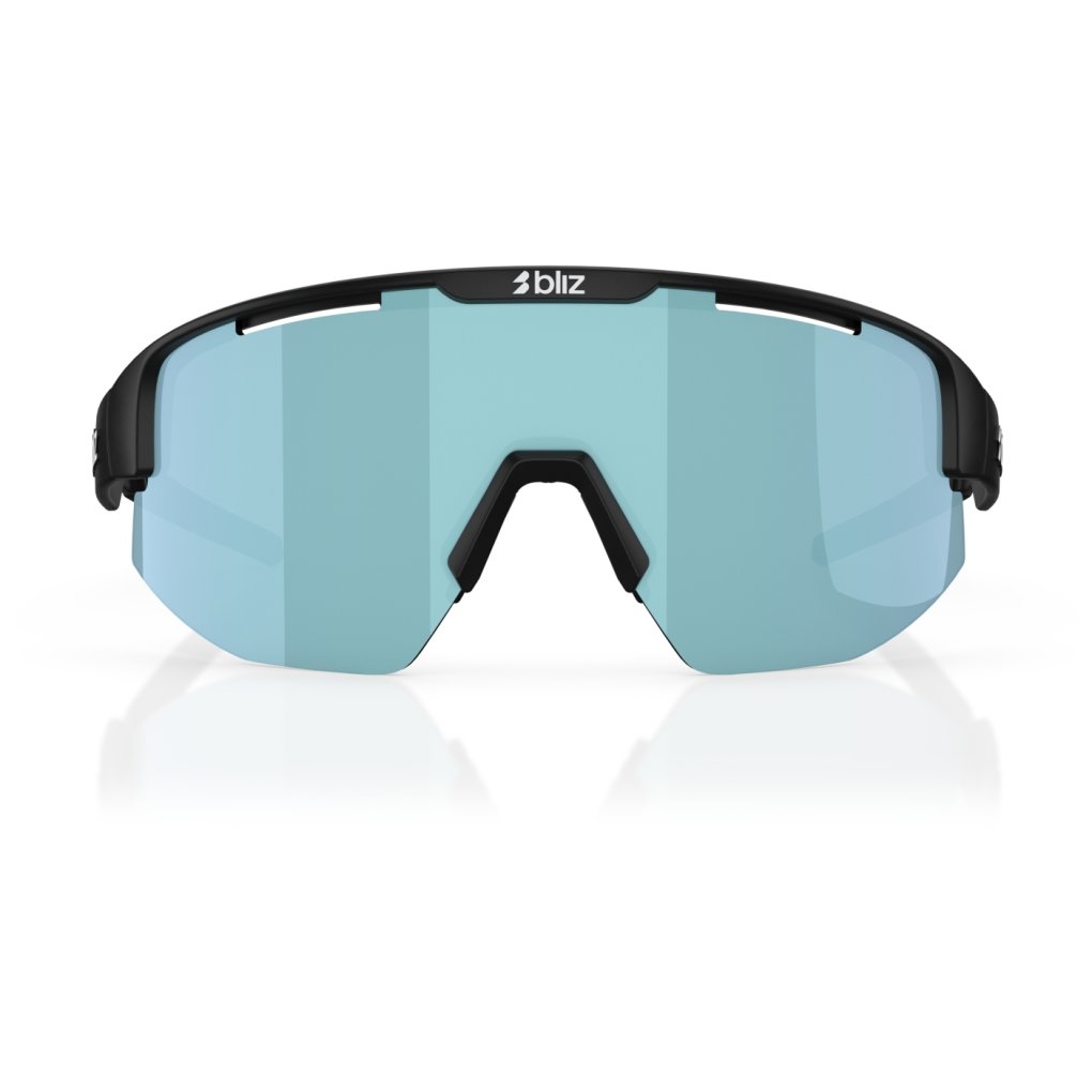 Bliz Matrix Small Glasses - Matt Black - Smoke Ice Blue Multi