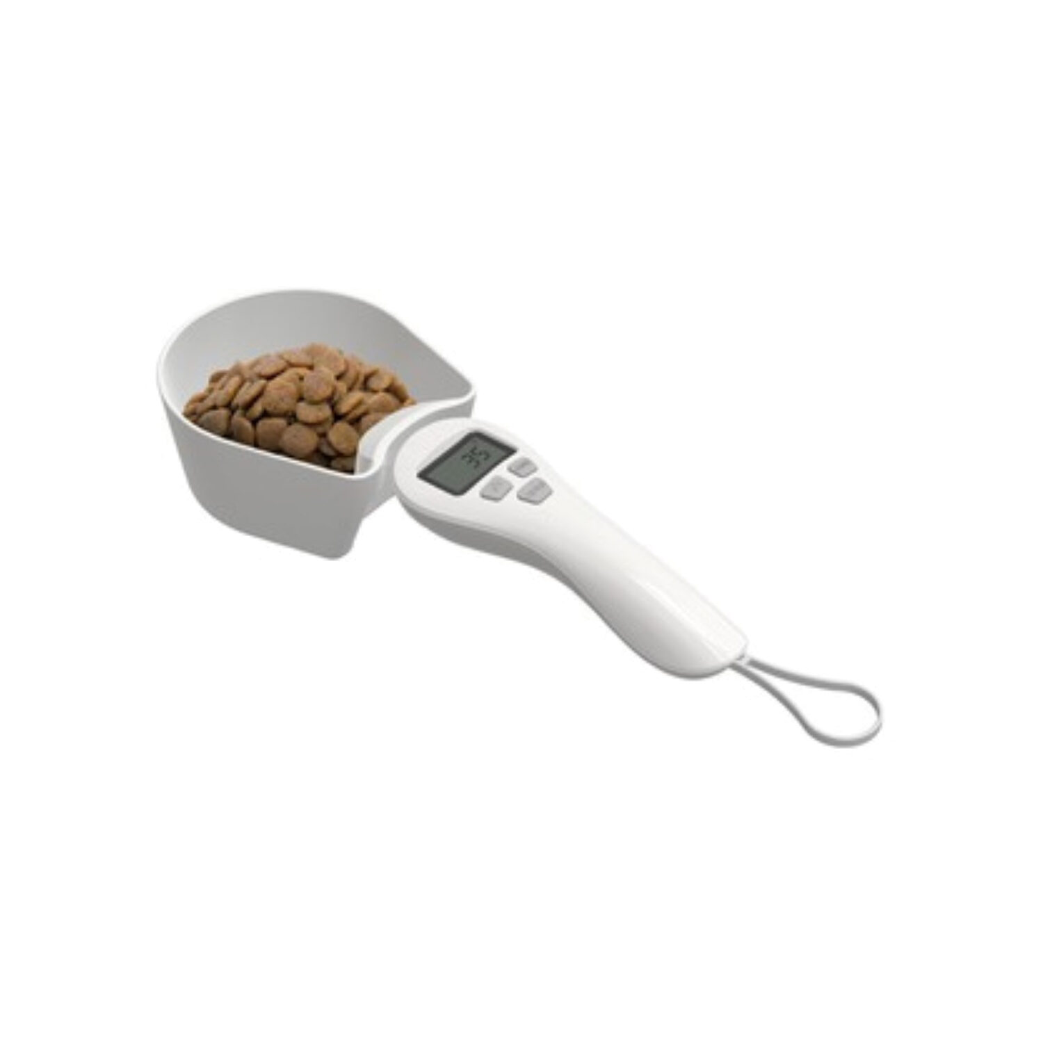 M-Pets Poppy Scoop with Weight Sensorr- 29 x 9.4 x 5 cm - White