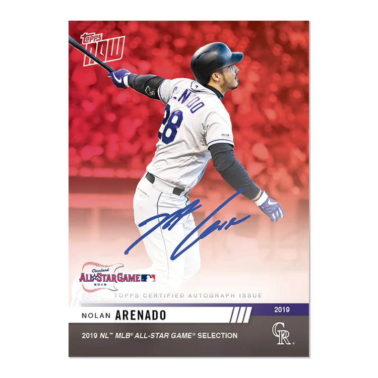 On-Card Autograph # to 10 - Nolan Arenado - MLB TOPPS NOW® Card 4C