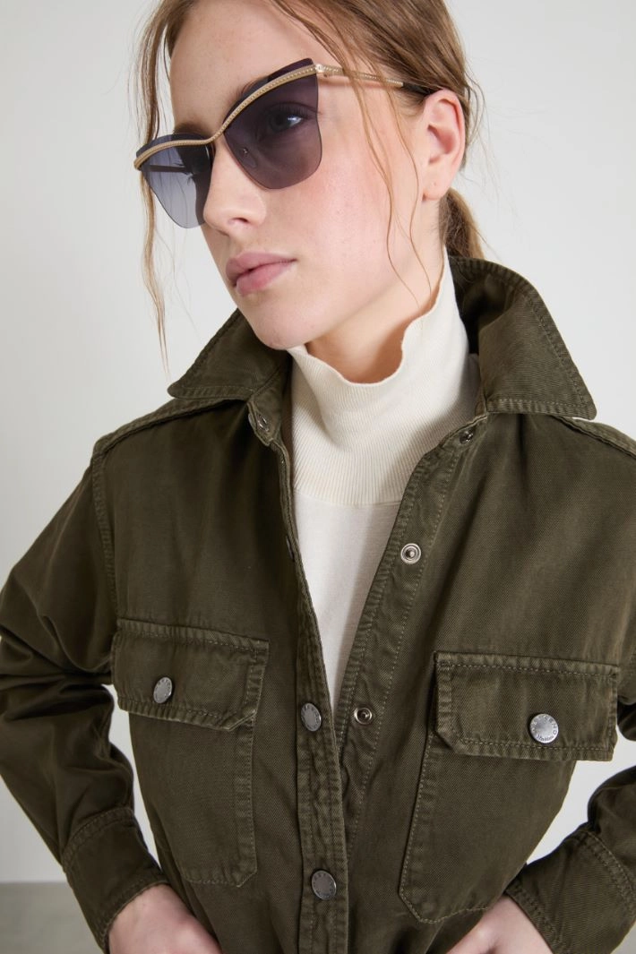 Butterfly glasses with studs - ANTHRACITE