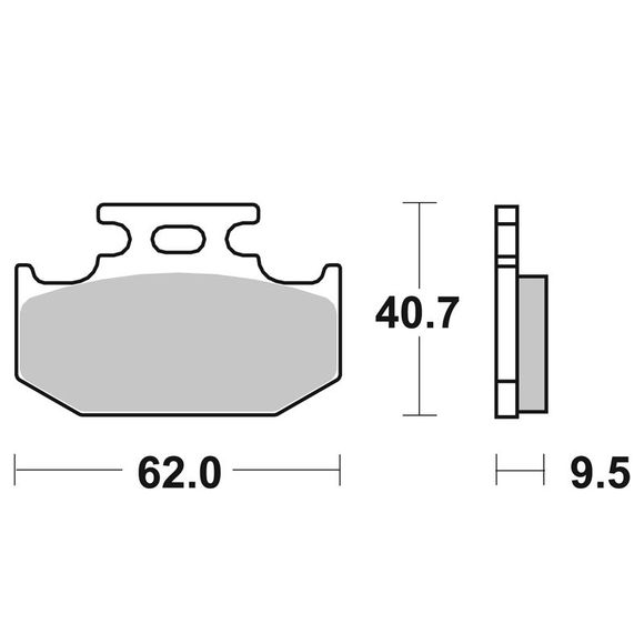 SBS 648HF Organic Rear Brake PadsRef: 648HF / 648000