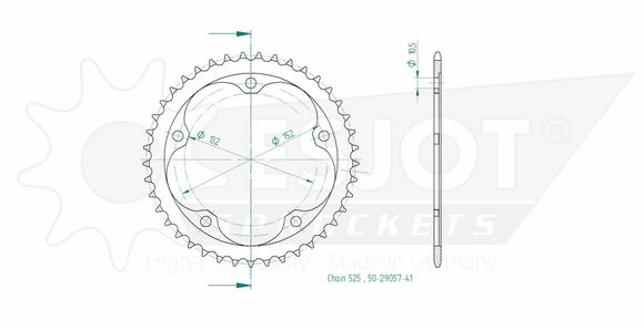 Esjot crown 41 teethRef: Esjo00116A / 12113003