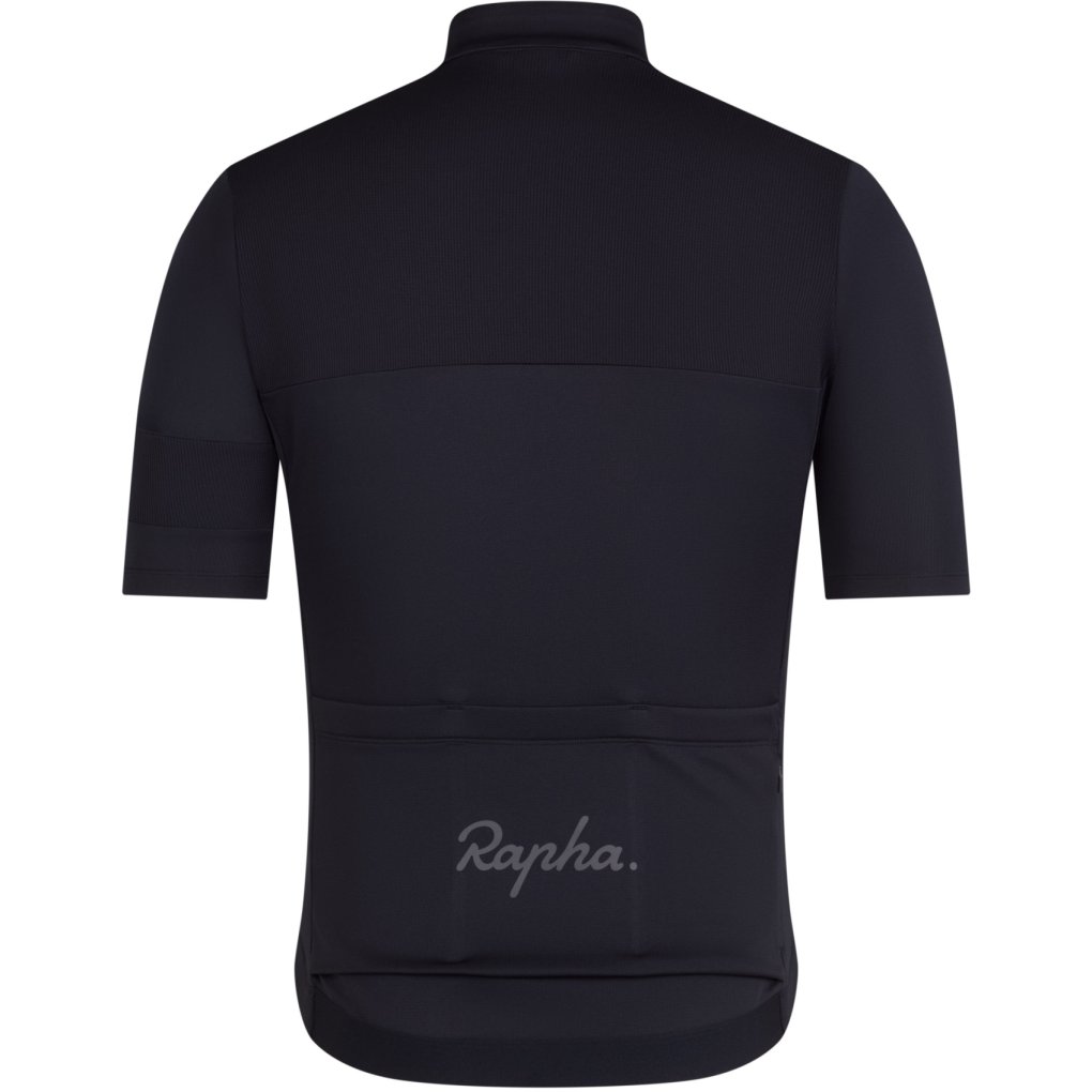 Rapha Brevet E. Short Sleeve Jersey Men - black/grey