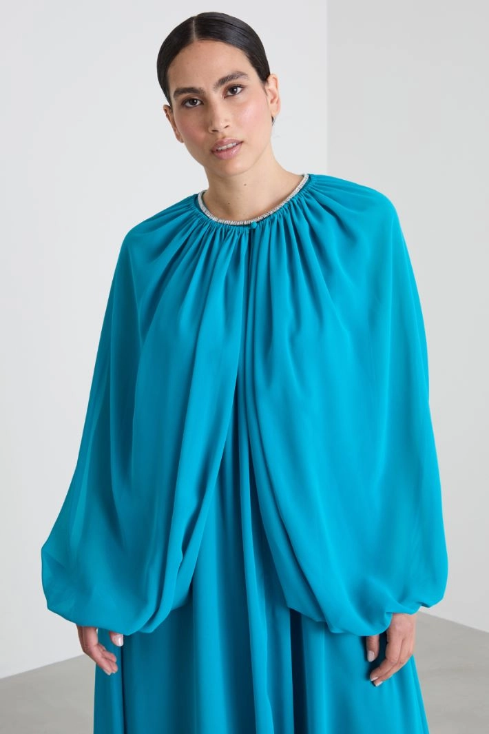 Georgette shrug - TURQUOISE