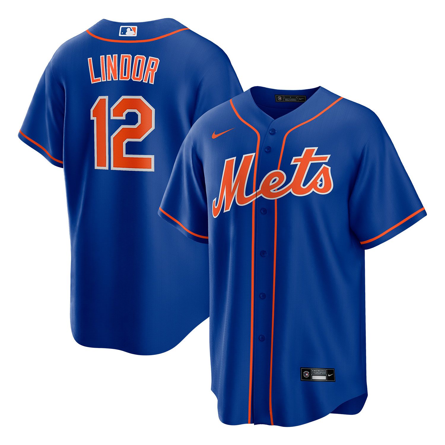 Francisco Lindor #12 New York Mets Nike MLB Jersey Blue