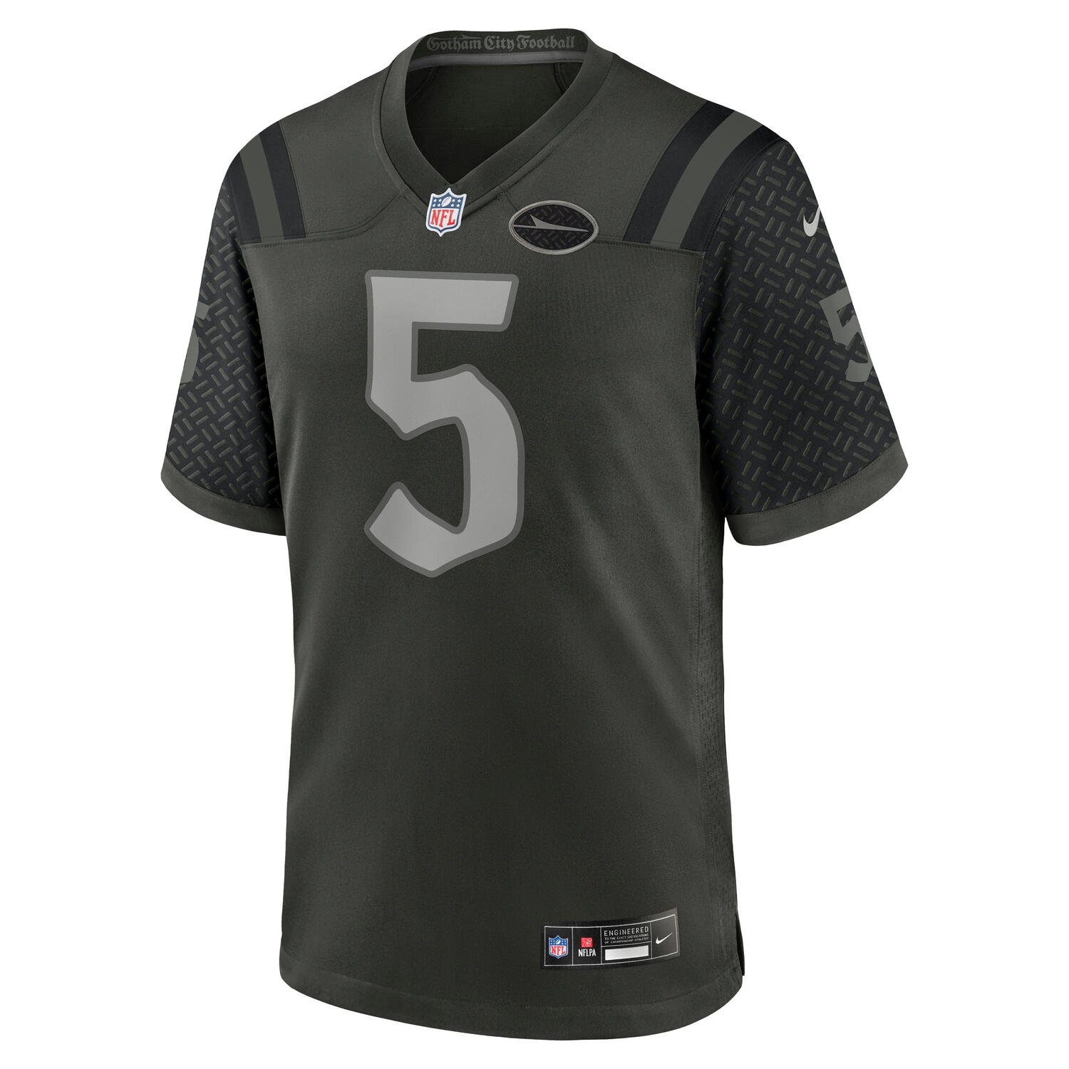 Garrett Wilson #5 New York Jets 2025 Rivalries Game NFL Trikot Gotham Green