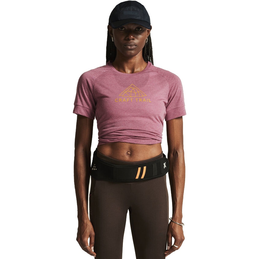 CRAFT ADV Trail Wool Shortsleeve Tee Women - Rouge/Melange