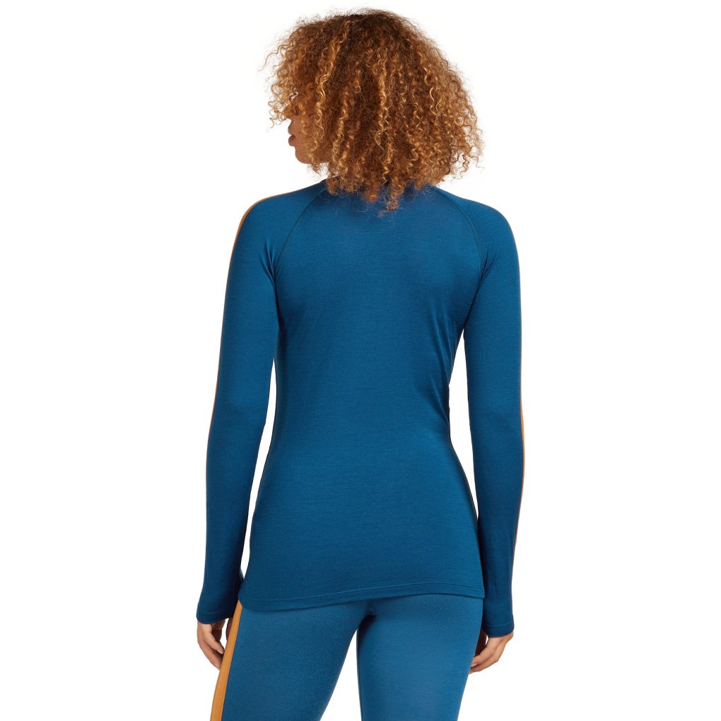 Icebreaker Merino 200 Oasis+ Longsleeve Crew Shirt Women - Atlantis/Hydro/Trail