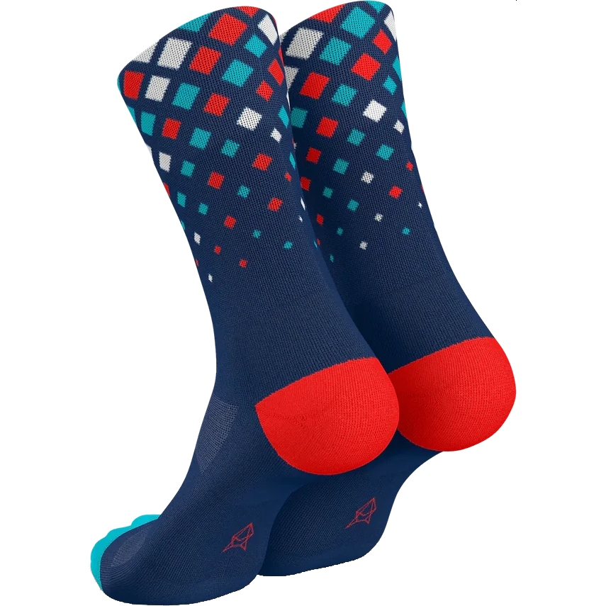 INCYLENCE Running Crystals Socks - Navy Cyan Inferno