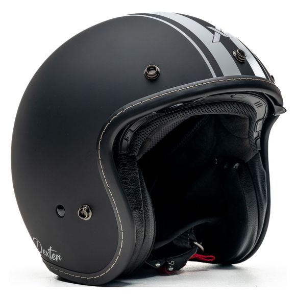 Casque jet Dexter ELEMENT STRIPE - NoirRef : DX0712