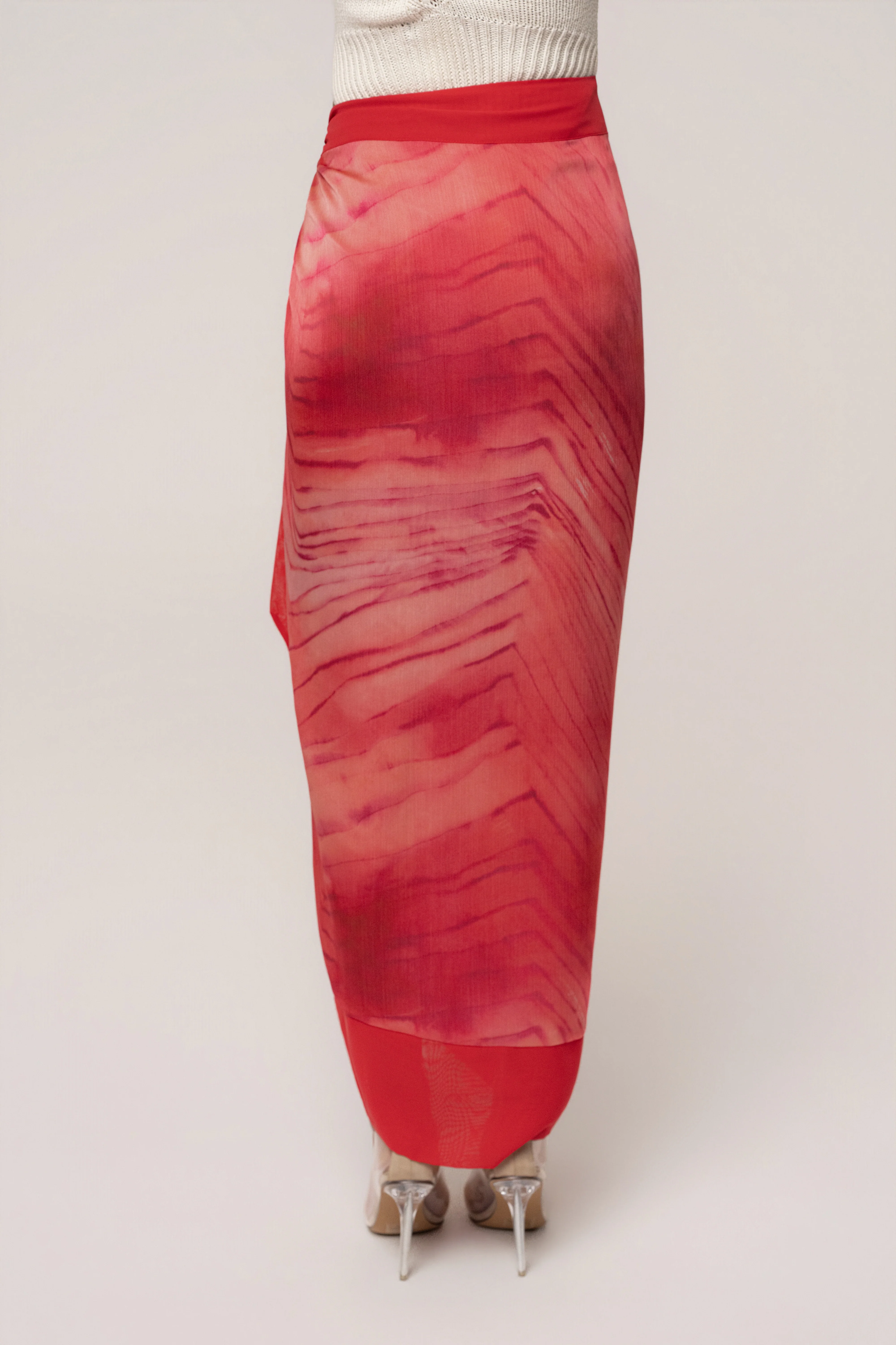 Red Bahía Wrap Skirt
