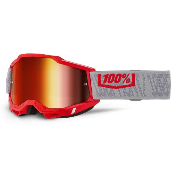 100% ACCURI 2 GATORBACK cross mask - Mirror Red 2026 - Red / GrayRef: CE1587 / 50014-10063
