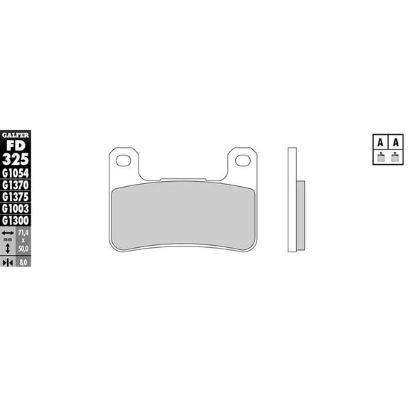 Galfer Sinter Metal Front Brake PadsRef: FD325G1054