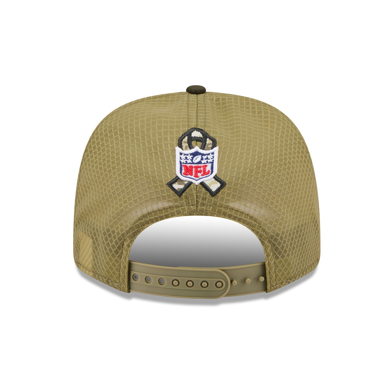 Baltimore Ravens 2025 NFL Salute to Service 9SEVENTY Trucker Snapback Cap Olive